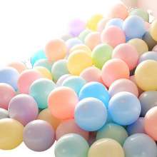2.2g Macaron Color Balloon. 10 Inch Thickened Double Layer Balloon Printing Birthday Arrangement Set. Balloon. Wedding Dress Up