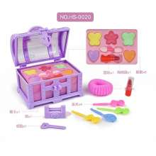 Children's makeup toys suitcase. Play house eye shadow jewelry. Makeup toys. show makeup toys