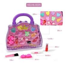 Children's makeup toys suitcase. Play house eye shadow jewelry. Makeup toys. show makeup toys