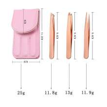 Stainless steel rose gold eyebrow clip set of three. Stainless steel eyebrow clip. tweezers big belly eyebrow clip