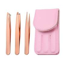 Stainless steel rose gold eyebrow clip set of three. Stainless steel eyebrow clip. tweezers big belly eyebrow clip