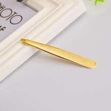 Stainless steel eyebrow clip tweezers. Slant mouth trimming eyebrow clip. Makeup eyebrow trimmer beauty tool