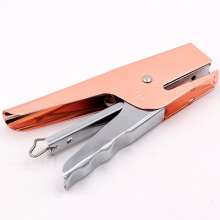10# Mini Small Five-Metal Electroplating Stapler. Binding Machine. Hand-held Effortless Stapler Rose Light Gold