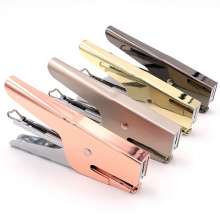 10# Mini Small Five-Metal Electroplating Stapler. Binding Machine. Hand-held Effortless Stapler Rose Light Gold