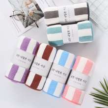 Warp knitted color coral fleece towel. Absorbent face towel. Face towel. 35*75 gift stall towel