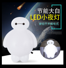 New and unique creative plug-in big white night light. Night light. For Taobao small gifts LED cartoon switch night light