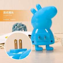 LED eye protection cartoon night light. Plug-in energy-saving bedroom light. Girl heart dream ins baby feeding light