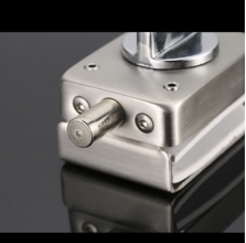 Stainless steel glass door lock. Latch lock. Single door single unlock. Bathroom shop sliding door double door double bottom mortise lock