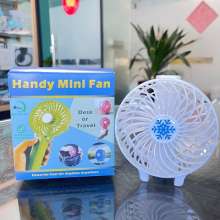 Snowflake Handheld Fan. Student dormitory LED folding fan. Portable USB Folding Handheld Fan