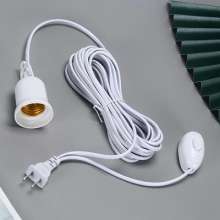 E27 Hanging Extension Cord. Lamp Holder. Two-Plug Cable Pendant Lamp Head Independent Switch