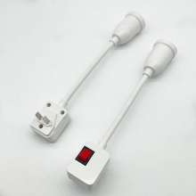 Plug-in LED light bulb conversion lamp holder.Night light.E27 plastic universal lamp holder with switch.Wall lamp holder