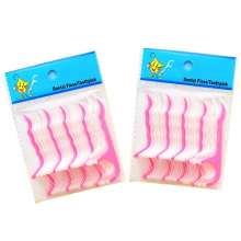 Oral dental floss stick. Dental floss. Toothpicks. Oral cleaning, interdental cleaning