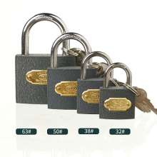 padlock gray iron padlock anti-theft tamper-proof lock door lock. Small lock head. Padlock. Black lock
