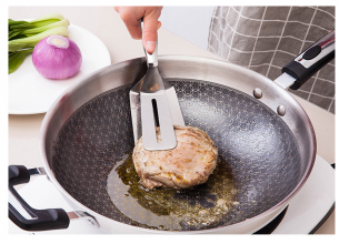 不锈钢烧烤夹 夹子 锅铲 煎鱼铲创意披萨牛排夹多功能食品夹防烫面包夹子