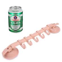 Locking suction cup 6 hooks. Kitchen bathroom bathroom wall hooks without nails without traces. Multi-purpose six hook hooks Clothes hook. Towel hook