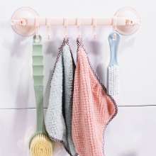 Locking suction cup 6 hooks. Kitchen bathroom bathroom wall hooks without nails without traces. Multi-purpose six hook hooks Clothes hook. Towel hook