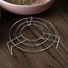 Stainless steel triangular steaming rack. Non-magnetic pot rack. High-legged tripod steaming rack.
