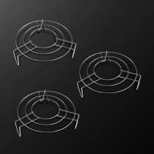 Stainless steel triangular steaming rack. Non-magnetic pot rack. High-legged tripod steaming rack.