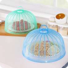 Colorful plastic dining table cover meal cover. Kitchen summer anti-fly vegetable cover. Round cover vegetable cover