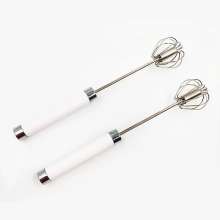 Semi-automatic egg beater .Manual pressing rotary cream mixer