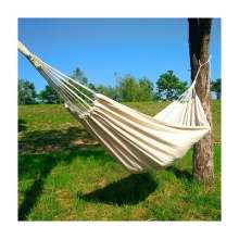 White canvas outdoor hammock wholesale. Solid color 2m single and double hammock outdoor hammock. Wild swing Hammock Camping equipment