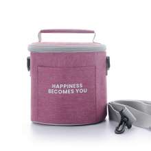 Portable insulation bag. Round bento bag. Lunch box bag. Tote bag. Outdoor travel insulation bag thickened aluminum foil picnic bag to work
