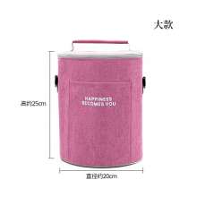 Portable insulation bag. Round bento bag. Lunch box bag. Tote bag. Outdoor travel insulation bag thickened aluminum foil picnic bag to work