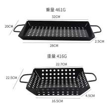 Carbon Steel Outdoor BBQ Tray .Stainless Steel Square BBQ Drainer .Vegetable BBQ Basket. Grilling Tray