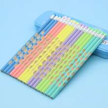 Pencil. Pen. Stationery for primary school students. Prize. Pen with rubber hole. Macaron color matching pen. Pencil