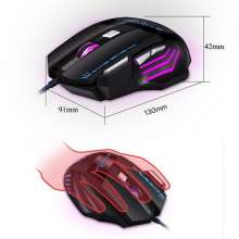 7-button wired chicken mouse. Colorful RGB gaming wired gaming mouse X8. Mouse