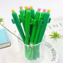 Cute cartoon stress reliever. Ball pen. Cactus soft glue neutral pen students creative stationery cactus made