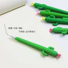 Cute cartoon stress reliever. Ball pen. Cactus soft glue neutral pen students creative stationery cactus made