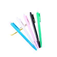 Plastic side jump simple ballpoint pen. Stationery. Pen. LOGO printing. Notebook creative matching pen