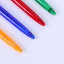 Color plastic shell press pen wholesale customization can be printed LOGO simple gifts. A ballpoint pen