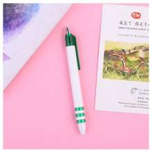White rod small fresh advertising gifts press the plastic pen. logo custom ball pen. Pen stationery