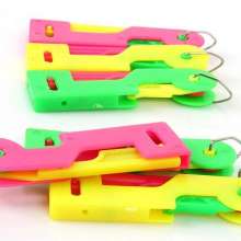 Plastic needle thunders. Automatic needle thunders for the blind. Needle tool