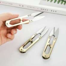 Stainless steel U-shaped trimming shears home yarn shears. Cross stitch scissors. Small scissors. cut