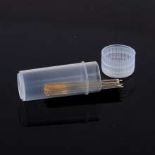 Transparent needle holder. Storage bottle cross stitch. Embroidery tools