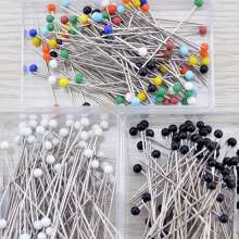 Colored glass head bead needle. Pin. Bead needle single color clothing pin positioning pin glass pin box