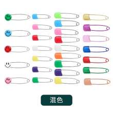 Colorful stainless steel baby safety pin. Large bread pin. Mouth pin. Children's smiley face pin