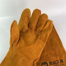 Tiger growth electric welding gloves/boutique yellow double layer/Heat insulation wear resistant