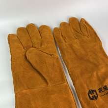 Tiger growth electric welding gloves/boutique yellow double layer/Heat insulation wear resistant