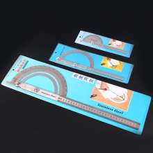 Protractor. Measuring square. Stainless steel Angle measuring instrument. Simple protractor for 180 degree steel Angle