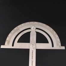 Protractor. Measuring square. Stainless steel Angle measuring instrument. Simple protractor for 180 degree steel Angle