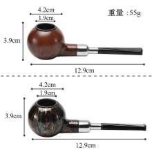 Entry level straight men's resin pipe. Portable resin iron pot filter tobacco pipe