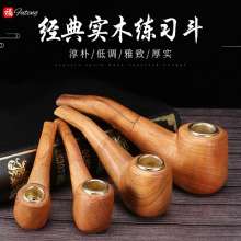 Old fashioned hand sanding solid wood pipes. Pipe. Domestic retro portable multi - gauge practice bucket