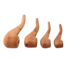 Old fashioned hand sanding solid wood pipes. Pipe. Domestic retro portable multi - gauge practice bucket