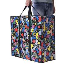 Luggage woven bag. Non-woven snakeskin pocket Jumbo moving doggy bag