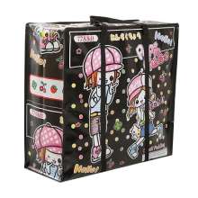 Luggage woven bag. Non-woven snakeskin pocket Jumbo moving doggy bag