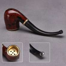 New hot selling mini portable boss small pipe. Pipe. Resin bent type simple novice practice pipe smoking set